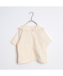 p.premier(ピードットプルミエ)/セーラー衿半袖シャツ(セットアップOK）/アイボリー