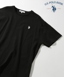 US POLO ASSN(ユーエスポロアッスン)/◎SETUP7別注◎【U.S. POLO ASSN / ユーエス ポロ アッスン】ワンポイント ポニー 刺繍 Tシャツ ユニセックス 半袖/ブラック 