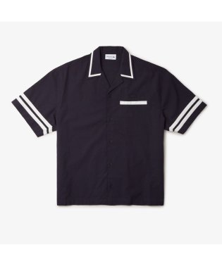 LACOSTE Mens/配色ライン オーバーサイズ バックプリントオープンカラーシャツ/505909795