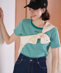 ROPE' PICNIC R(ロペピクニック アール)/リンガーTシャツ/グリーン系（35）