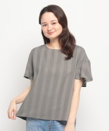 EDWIN/H/S SHADOW STRIPE   FLARE P/O GRAY/505943200