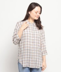 EDWIN/#SO ROUND TAIL       SHIRTS BEIGE CHECK/505943484