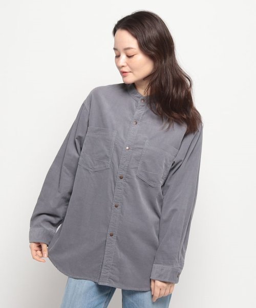 EDWIN(EDWIN)/#SOMETHING CORDUROY  SHIRTS BLUE GRAY/ブルーグレー