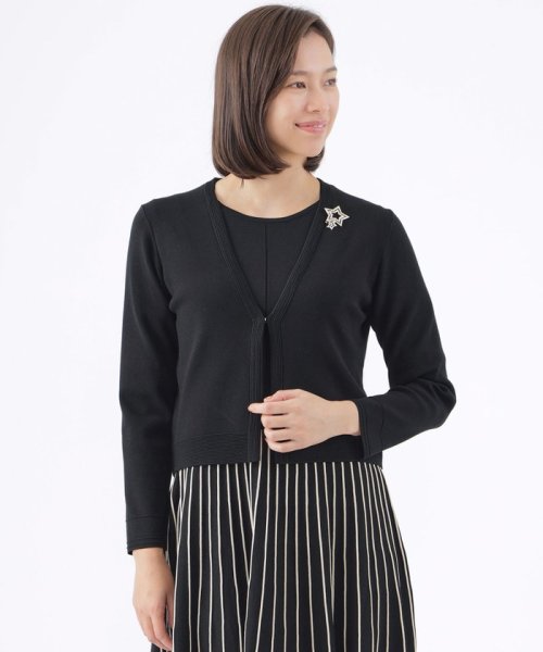 【ウォッシャブル】リップルブライトニットカーディガン ウォッシャブル