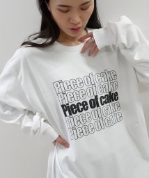 LOWYBYCORNERS(コーナーズ)/piece of cakeプリント長袖Tシャツ/オフホワイト