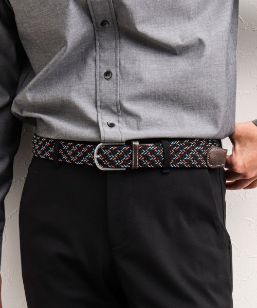 NOLLEY’S goodman(ノーリーズグッドマン)/【SWOLE PANDA/スウォール パンダ】RECYCLED WOVEN BELT DOT ゴムメッシュベルト/ブラック系その他