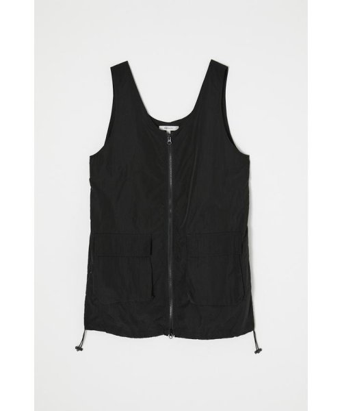 moussy(マウジー)/NYLON ZIP VEST ドレス/BLK