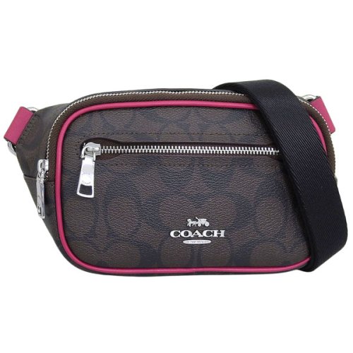 COACH(コーチ)/COACH コーチ MINI BELT BAG ミニ ベルト バッグ シグネチャー ボディ バッグ/ピンク