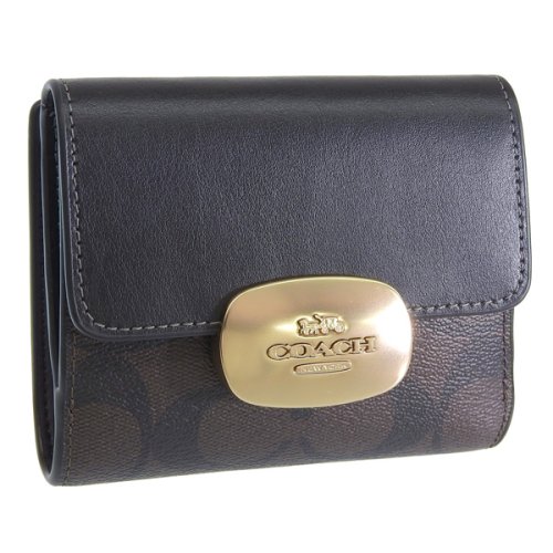 COACH(コーチ)/COACH コーチ ELIZA SMALL WALLET エライザ スモール ウォレット シグネチャー 二つ折り 財布/ブラック