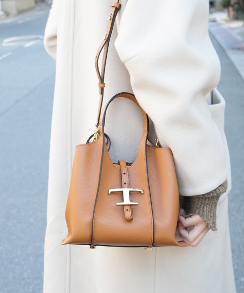 TODS トッズ Tタイムレス ミニ ハンド バッグ 斜めがけ ショルダー バッグ 2WAY レザー バッグ