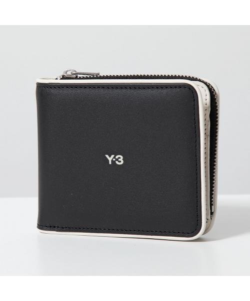 Y-3(ワイスリー)/Y－3 二つ折り財布 IN2384 レザー 小銭入れあり/ブラック