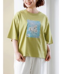 Re-J＆SUPURE(リジェイアンドスプル)/【接触冷感】転写刺繍Tシャツ/黄