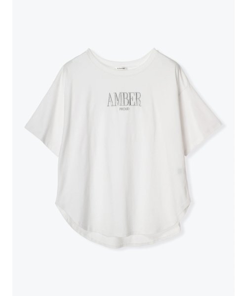 Re-J＆SUPURE(リジェイアンドスプル)/【接触冷感】AMBER刺繍Tシャツ/白