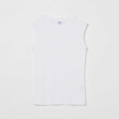 MILLER(ミラー)/Miller Panel ribbed tank top/ホワイト