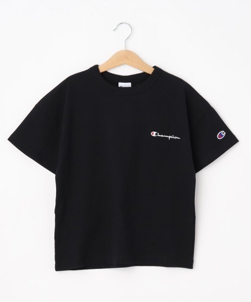 SHOO・LA・RUE(Kids) (シューラルーキッズ)/【Champion】胸元ロゴTシャツ/ブラック（019）