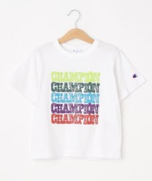 SHOO・LA・RUE(Kids) (シューラルーキッズ)/【Champion】カラフルロゴTシャツ/ホワイト（001）