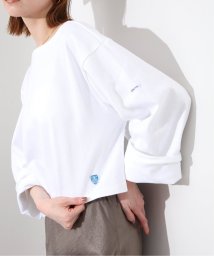 SLOBE IENA(スローブ　イエナ)/【ORCIVAL/オーシバル】 CROPPED BOAT NECK P.Oカットソー/ホワイト