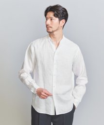 BEAUTY&YOUTH UNITED ARROWS(ビューティーアンドユース　ユナイテッドアローズ)/【WEB限定 WARDROBE SMART】リネン バンドカラー スキッパーシャツ/WHITE