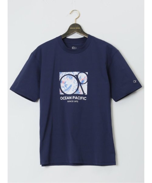 GRAND-BACK(グランバック)/【大きいサイズ】オーシャン パシフィック/Ocean Pacific 水陸両用 クルーネック半袖Tシャツ/ネイビー