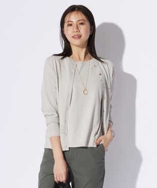 J.PRESS LADIES（LARGE SIZE）/【洗える】レーヨンエリートストレッチ 編み柄 カーディガン/505994216