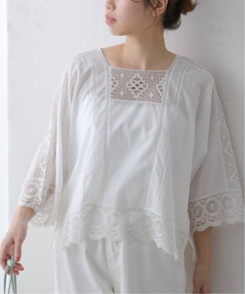 La Totalite(ラ　トータリテ)/【ne Quittez pas/ヌキテパ 】CAMBRIC*LACE TOP/ホワイト