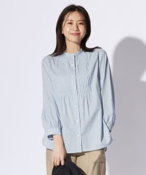 J.PRESS LADIES（LARGE SIZE）/【洗える】BEZピンチェック ピンタック ブラウス/505994602