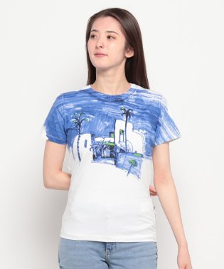 Desigual/地中海風景モチーフ Tシャツ/505805515