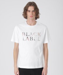 BLACK LABEL CRESTBRIDGE(BLACK LABEL CRESTBRIDGE)/チェックコンビロゴグラフィックTシャツ/ホワイト