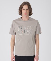 BLACK LABEL CRESTBRIDGE(BLACK LABEL CRESTBRIDGE)/チェックコンビロゴグラフィックTシャツ/ベージュ