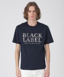 BLACK LABEL CRESTBRIDGE(BLACK LABEL CRESTBRIDGE)/チェックコンビロゴグラフィックTシャツ/ネイビー