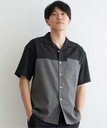 ikka/バイカラーオープンカラーシャツ/505890035