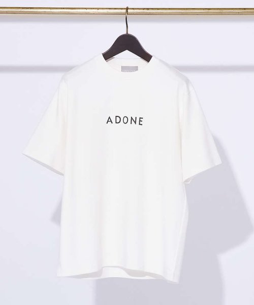 ABAHOUSE(ABAHOUSE)/【ADONE】ベアポンチ ロゴ 半袖Tシャツ/ホワイト