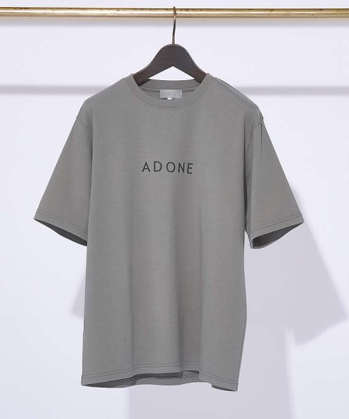 ABAHOUSE(ABAHOUSE)/【ADONE】ベアポンチ ロゴ 半袖Tシャツ/グレー