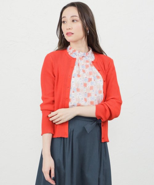 ハイツイストコットンニットカーディガン Vネックニットカーディガン A1577155458(12100円)