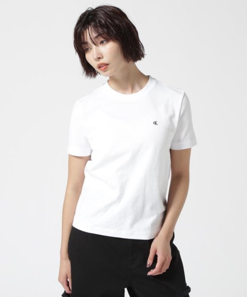 B'2nd(ビーセカンド)/Calvin Klein（カルバンクライン）アーカイブロゴスリムTシャツ/40WH105/ホワイト