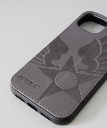 AVIREX(AVIREX)/iPhone15/14/13 AVIREX [PUレザースタンドケース/スエード]/グレー