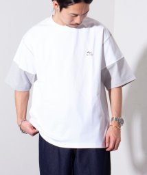 GLOSTER(GLOSTER)/【GLOSTER/グロスター】フレンチブルドッグ刺繍 フットボールTシャツ 5分袖/ホワイト