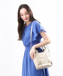 MK MICHEL KLEIN BAG/【2WAY】ブロック編みフェイクレザーラメトート/505994811