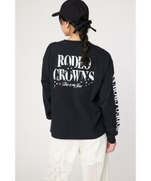 RODEO CROWNS WIDE BOWL(ロデオクラウンズワイドボウル)/バンダナスターアップリケL/S Tシャツ/BLK