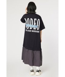 RODEO CROWNS WIDE BOWL(ロデオクラウンズワイドボウル)/BACK LOGO ドッキングワンピース/BLK