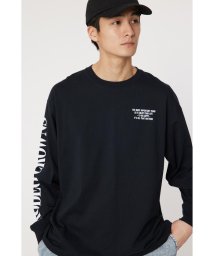 RODEO CROWNS WIDE BOWL(ロデオクラウンズワイドボウル)/メンズバンダナスターアップリケL/S Tシャツ/BLK