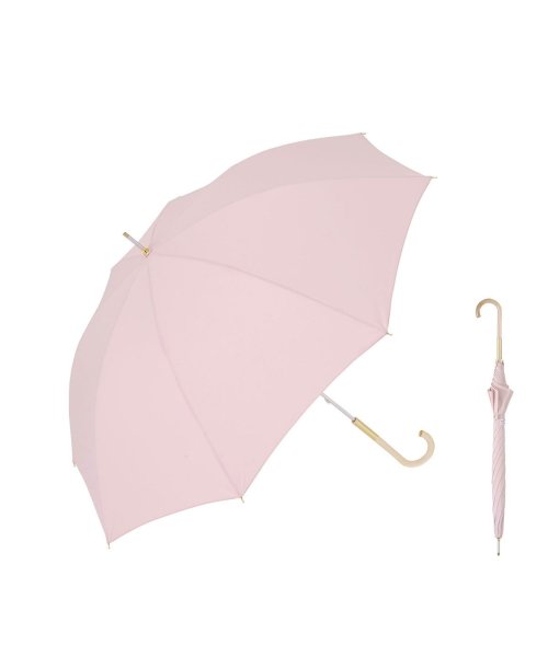nifty colors(ニフティカラーズ)/ニフティカラーズ 長傘 nifty colors 傘 雨傘 大きい 60cm 8本 晴雨 兼用 UV 手動開閉 ピーチドロップ 60 1659/ピンク