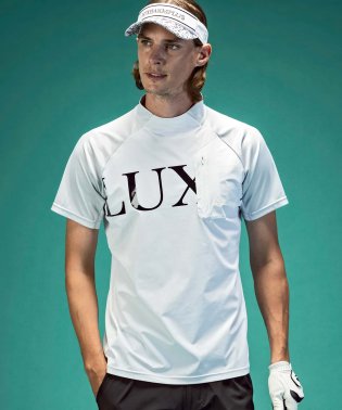 LUXEAKMPLUS/LUXEAKMPLUS(リュクスエイケイエムプラス)ゴルフ 配色ロゴ半袖モックネックTシャツ/505995451