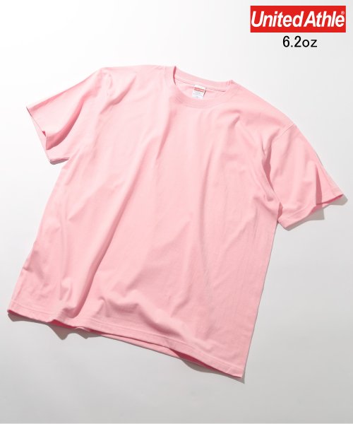 United Athle(ユナイテッドアスレ)/【UNITED ATHLE / ユナイテッドアスレ】6.2oz トップス 半袖 Tシャツ 推し活 カラバリ ユニセックス カラバリ プレミアム 5942/ピンク