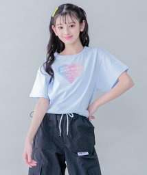 JENNI belle(ジェニィベル)/【WEB限定】すそスピンドルショート丈Tシャツ/サックス