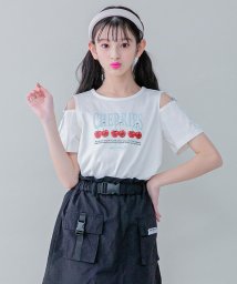 JENNI belle/【WEB限定】肩あきロゴテープTシャツ/505995834