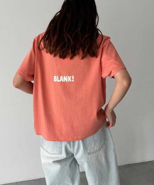 CANAL JEAN(キャナルジーン)/El mar(エルマール) "BLANK！"バックロゴTシャツ/ピンク