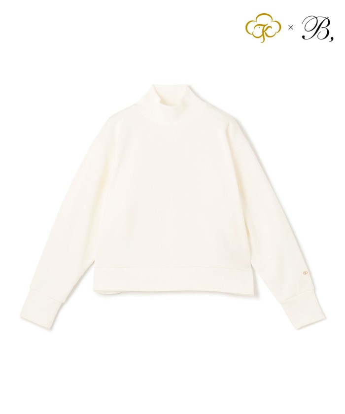 BEIGE Organic Cotton Sweat / Hi−neck Tops スウェッ WHITE M BEIGE Organic Cotton Sweat / Hi−neck Tops スウェッ WHITE M