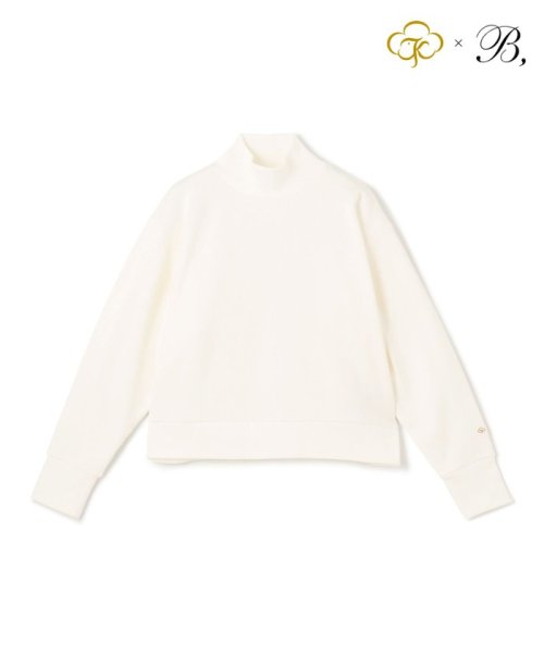 BEIGE，(ベイジ，)/Organic Cotton Sweat / Hi－neck Tops スウェット/WHITE