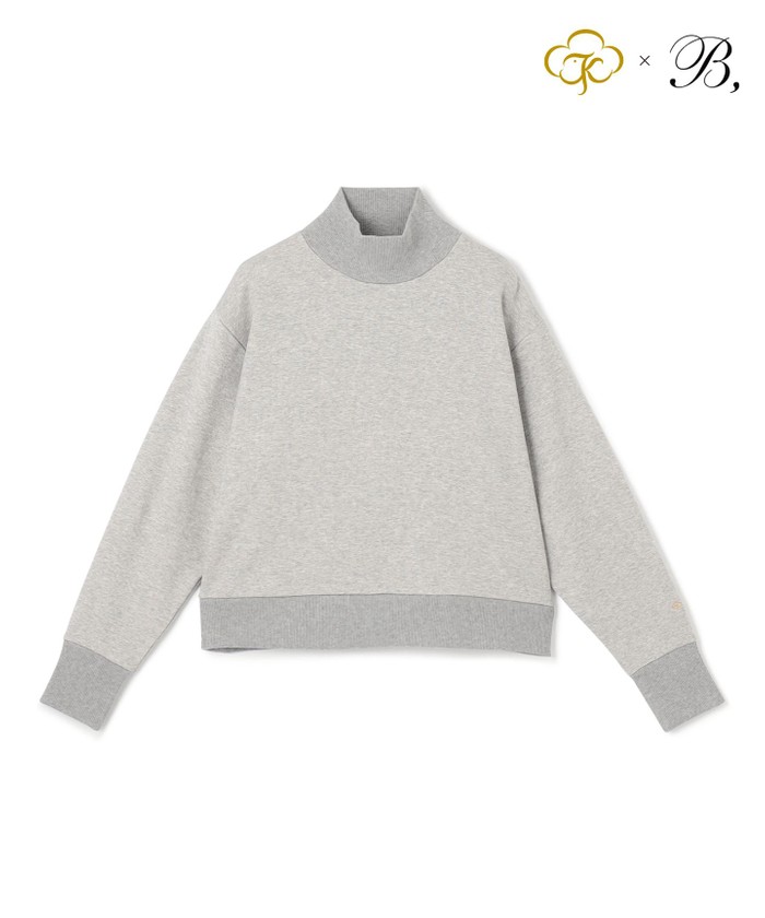 BEIGE Organic Cotton Sweat / Hi−neck Tops スウェッ TOPGRAY M BEIGE Organic Cotton Sweat / Hi−neck Tops スウェッ TOPGRAY M